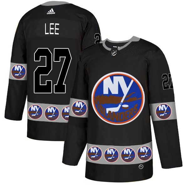 Men New York Islanders #27 Lee Black Adidas Fashion NHL Jersey